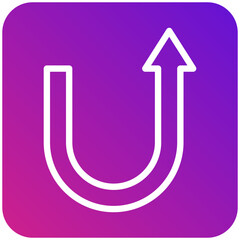 U turn Vector Icon Design Illustration