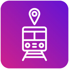 Train station Vector Icon Design Illustration
