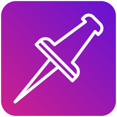 Pushpin Vector Icon Design Illustration