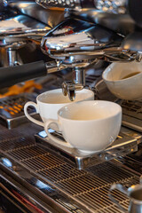 Barista coffee service concept.