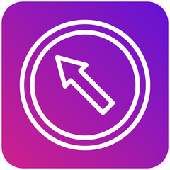 Upper left Vector Icon Design Illustration