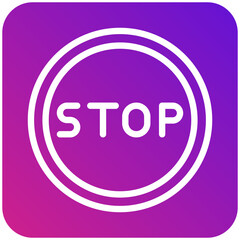 Stop Vector Icon Design Illustration
