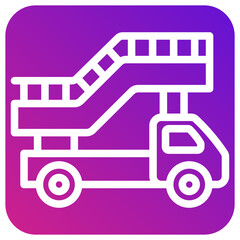 Ladder truck Vector Icon Design Illustration