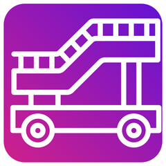 Airplane stairs Vector Icon Design Illustration