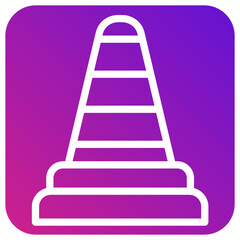 Traffic cone Vector Icon Design Illustration