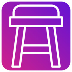Stool Vector Icon Design Illustration