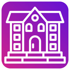 Mansion Vector Icon Design Illustration