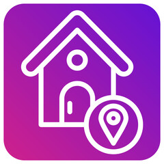 House Location Vector Icon Design Illustration