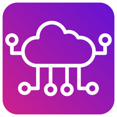 Cloud computing Vector Icon Design Illustration