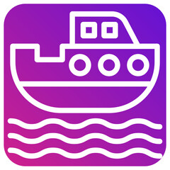 Boat Vector Icon Design Illustration