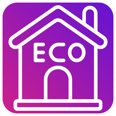 Eco house Vector Icon Design Illustration