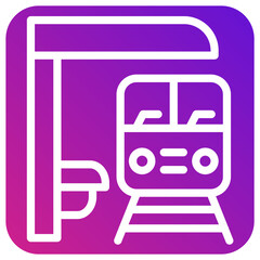 Train platform Vector Icon Design Illustration