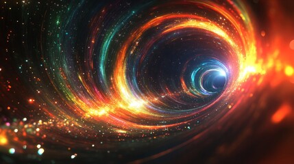 Obraz premium Abstract Cosmic Spiral With Vibrant Colors