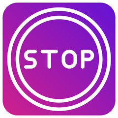 Stop Vector Icon Design Illustration