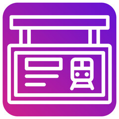 Train schedule Vector Icon Design Illustration