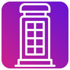 Phone booth Vector Icon Design Illustration