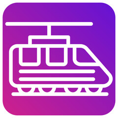 Electric train Vector Icon Design Illustration