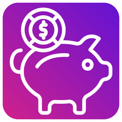 Piggy bank Vector Icon Design Illustration