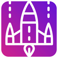 Spaceship Vector Icon Design Illustration
