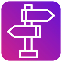 Road sign Vector Icon Design Illustration