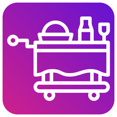 Food trolley Vector Icon Design Illustration