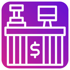 Cash counter Vector Icon Design Illustration