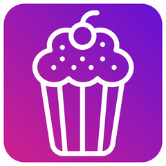 Cup cake Vector Icon Design Illustration