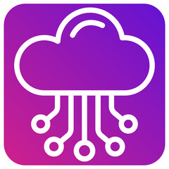 Cloud Hosting Vector Icon Design Illustration