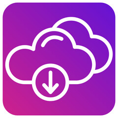 Cloud Download Vector Icon Design Illustration