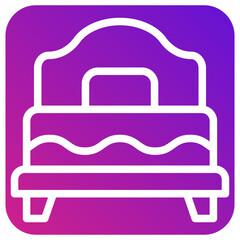 Single Bed Vector Icon Design Illustration