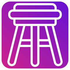 Stool Vector Icon Design Illustration