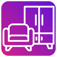 Home Furniture Vector Icon Design Illustration