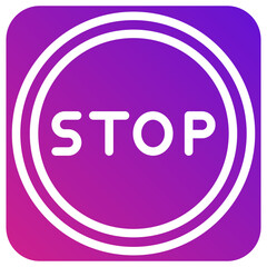 Stop Vector Icon Design Illustration
