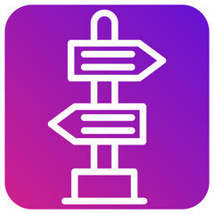 Road Sign Vector Icon Design Illustration