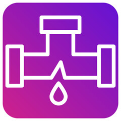 Damage Pipe Vector Icon Design Illustration