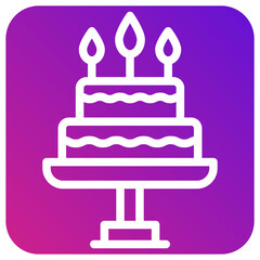 Birthday Cake Vector Icon Design Illustration