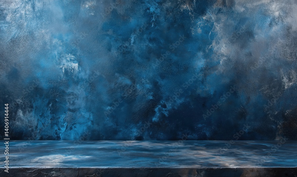Aufkleber textured blue background with dramatic clouds and smooth surface for display