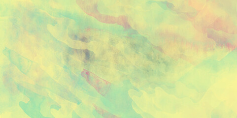 Fototapeta premium Color splashing on paper with watercolor splashes, Beautiful and colorful soft watercolor background. hand painted and washed watercolor. Closeup color and texture of water color on paper for cover .