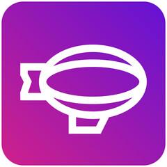 Flying Airship Vector Icon Design Illustration © Graphixs Art