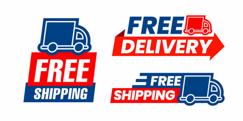 Obraz premium Free Delivery Truck Icon