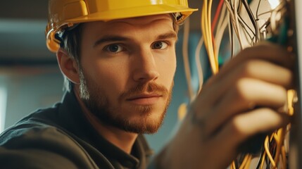 Electrician troubleshooting electrical wiring. Featuring electrical diagnostics