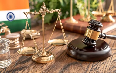 Indian Justice Scales & Gavel (1)