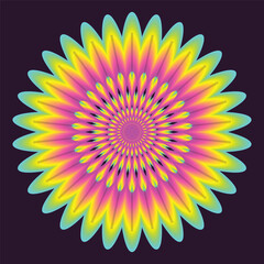 Creative colorful mandala design template
