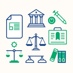 Vector illustration of a black education icon set symbol