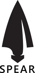 Spear logo vector icon template design