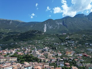 Obraz premium Aerial view Lake Garda, Malcesine, Province of Verona in the Italian region Veneto.