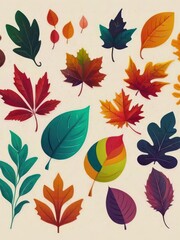 Beautiful colorful leaf logo design