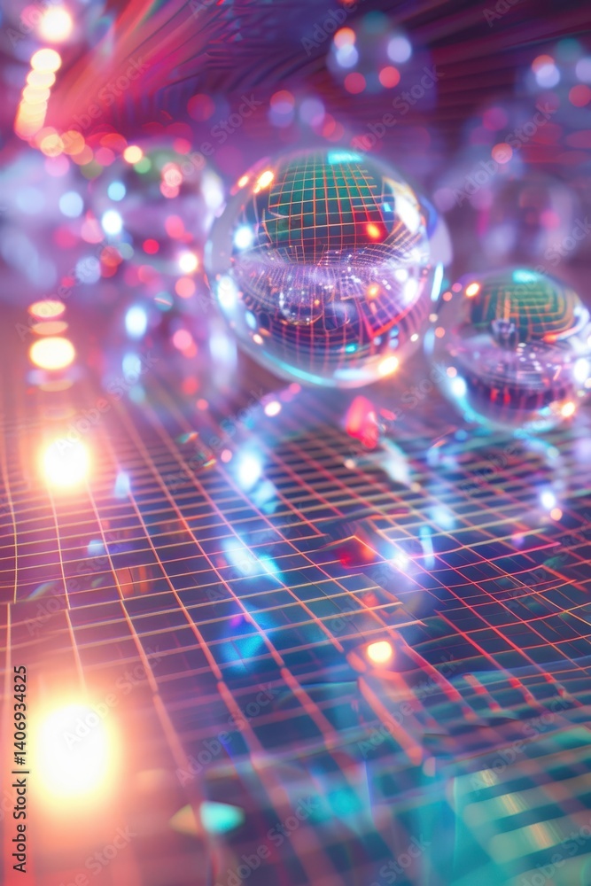 Poster colorful abstract background with reflections and light patterns