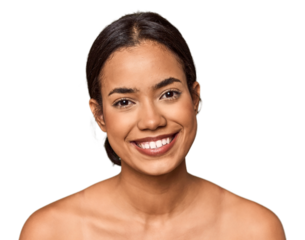 Young Filipino woman closeup face photo, smiling