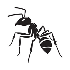 Persistent Ant silhouette, never giving up – Ant illustration – Ant vector – Insect silhouette

